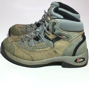 Justin Boots Woman's Leather Hiker/Trail Brown/Baby Blue Size 6M GUC